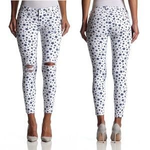 NWT Hudson Krista Star-Print Ankle Skinny Jeans 26